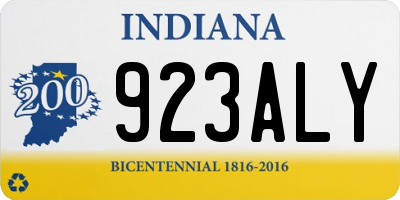 IN license plate 923ALY