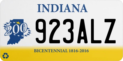 IN license plate 923ALZ