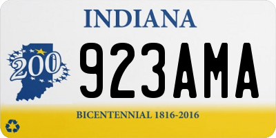IN license plate 923AMA