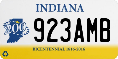 IN license plate 923AMB