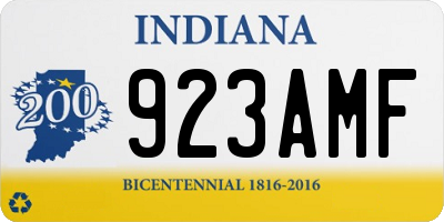 IN license plate 923AMF