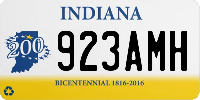 IN license plate 923AMH