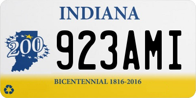 IN license plate 923AMI