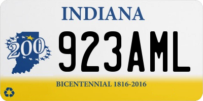 IN license plate 923AML