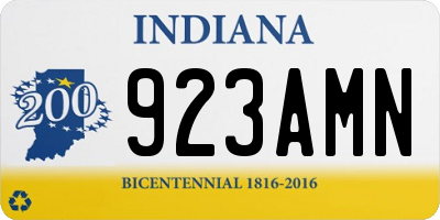 IN license plate 923AMN