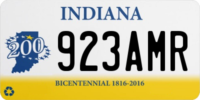 IN license plate 923AMR