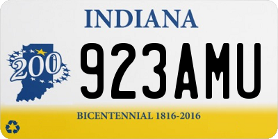 IN license plate 923AMU