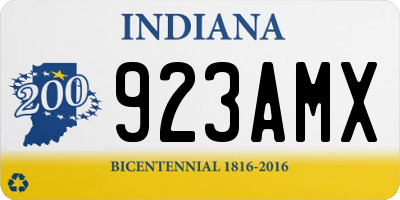 IN license plate 923AMX