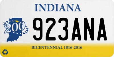 IN license plate 923ANA
