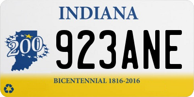 IN license plate 923ANE
