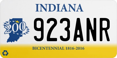 IN license plate 923ANR