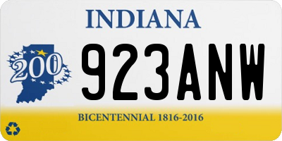 IN license plate 923ANW