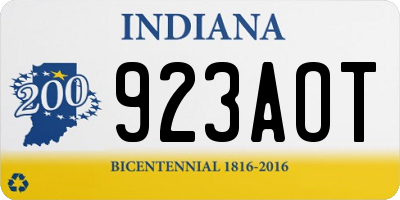 IN license plate 923AOT