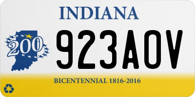 IN license plate 923AOV