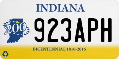 IN license plate 923APH