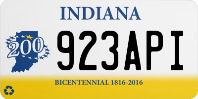 IN license plate 923API