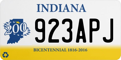 IN license plate 923APJ