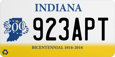 IN license plate 923APT