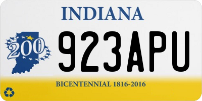 IN license plate 923APU