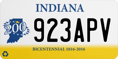 IN license plate 923APV
