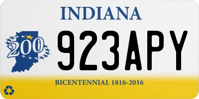 IN license plate 923APY