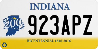 IN license plate 923APZ