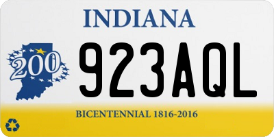 IN license plate 923AQL