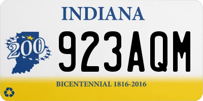 IN license plate 923AQM