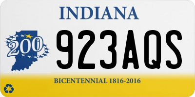 IN license plate 923AQS