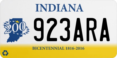 IN license plate 923ARA
