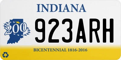IN license plate 923ARH