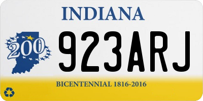 IN license plate 923ARJ