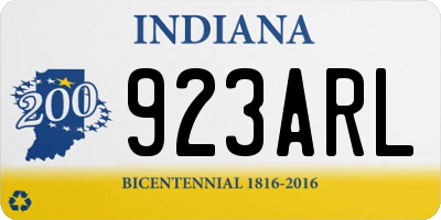 IN license plate 923ARL
