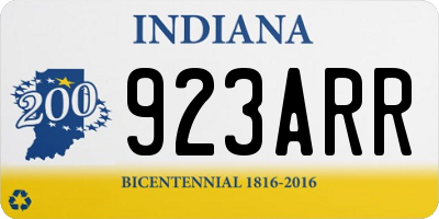 IN license plate 923ARR