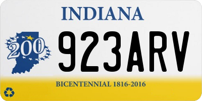IN license plate 923ARV