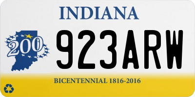 IN license plate 923ARW