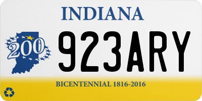 IN license plate 923ARY