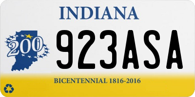 IN license plate 923ASA