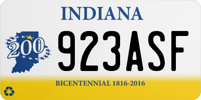 IN license plate 923ASF