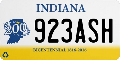 IN license plate 923ASH