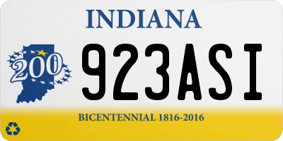IN license plate 923ASI
