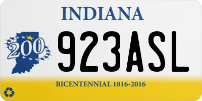 IN license plate 923ASL