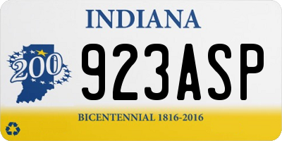 IN license plate 923ASP