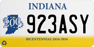 IN license plate 923ASY