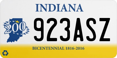 IN license plate 923ASZ