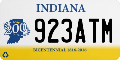 IN license plate 923ATM