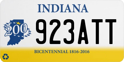 IN license plate 923ATT