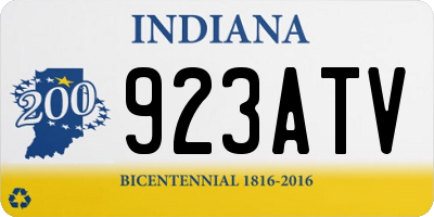 IN license plate 923ATV