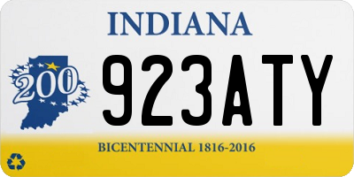 IN license plate 923ATY