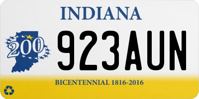 IN license plate 923AUN